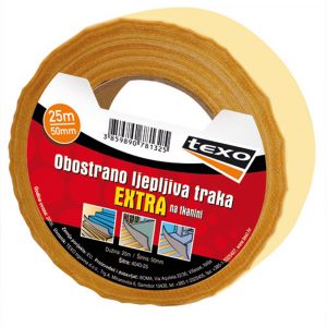 Obostrano ljepljiva traka extra na tekstilu 25 m