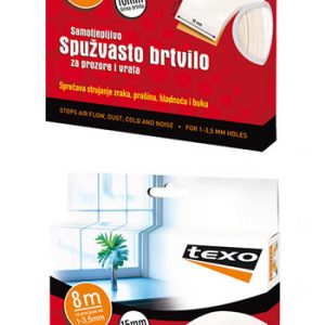 Spužvasto brtvilo 8mx10mm bijelo